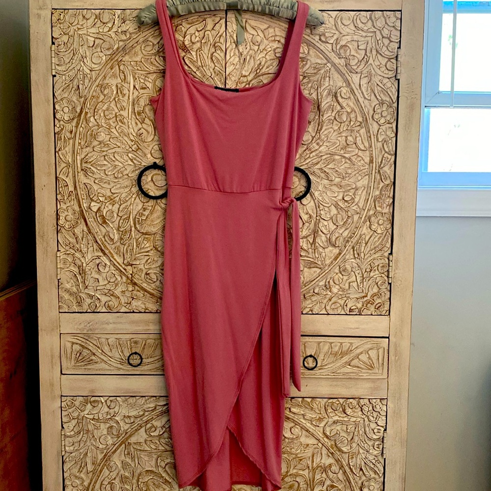 See You Monday. XL pink/mauve wrap dress.